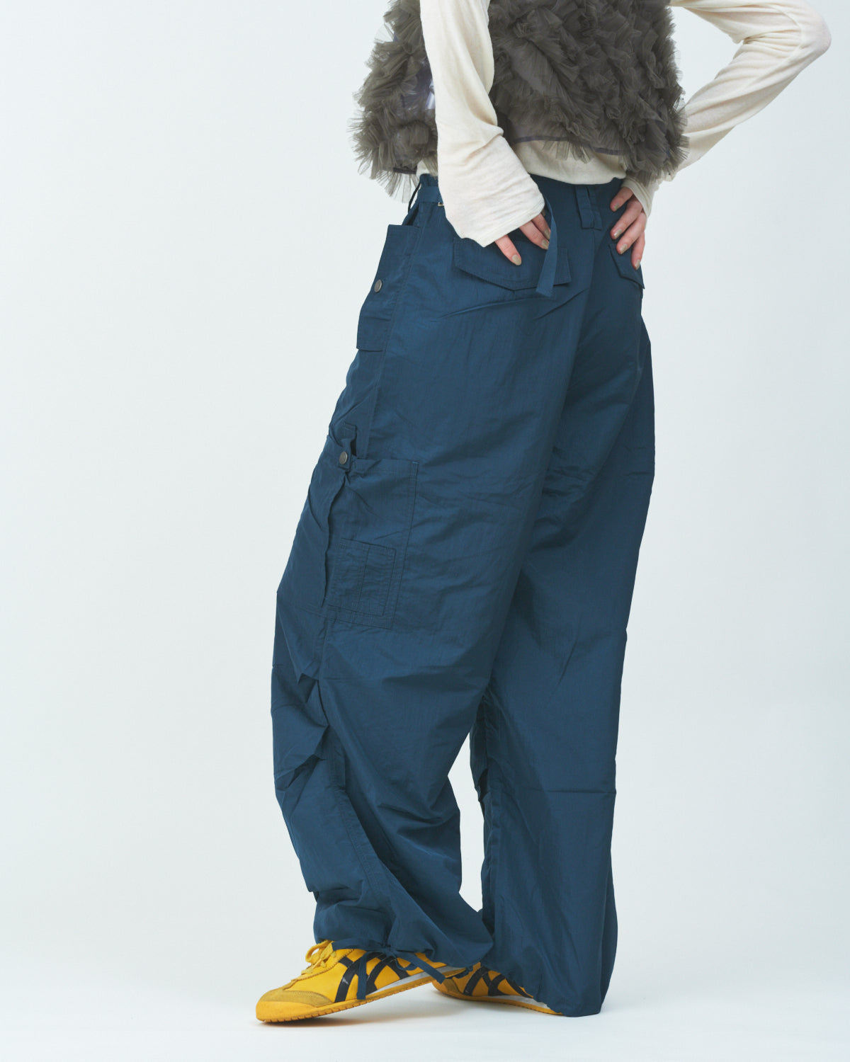 Nylon parachute cargo pants