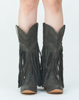 Fringe western boots