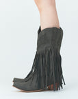 Fringe western boots