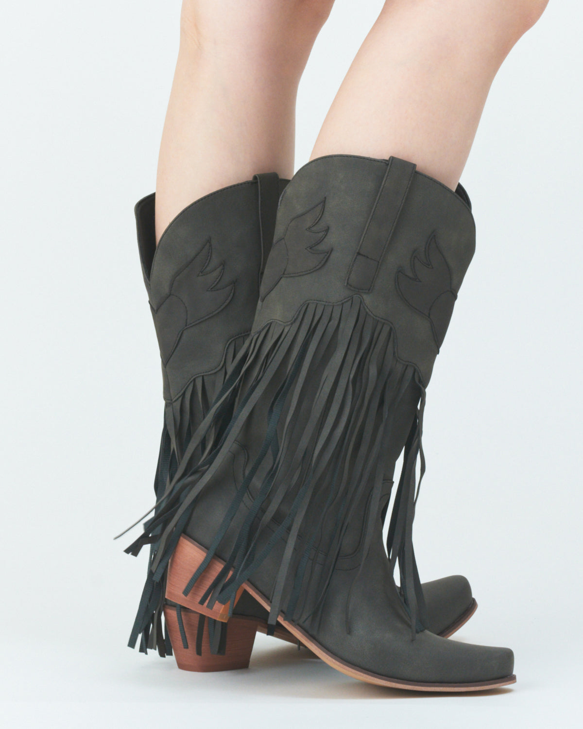 Fringe western boots