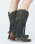 Fringe western boots