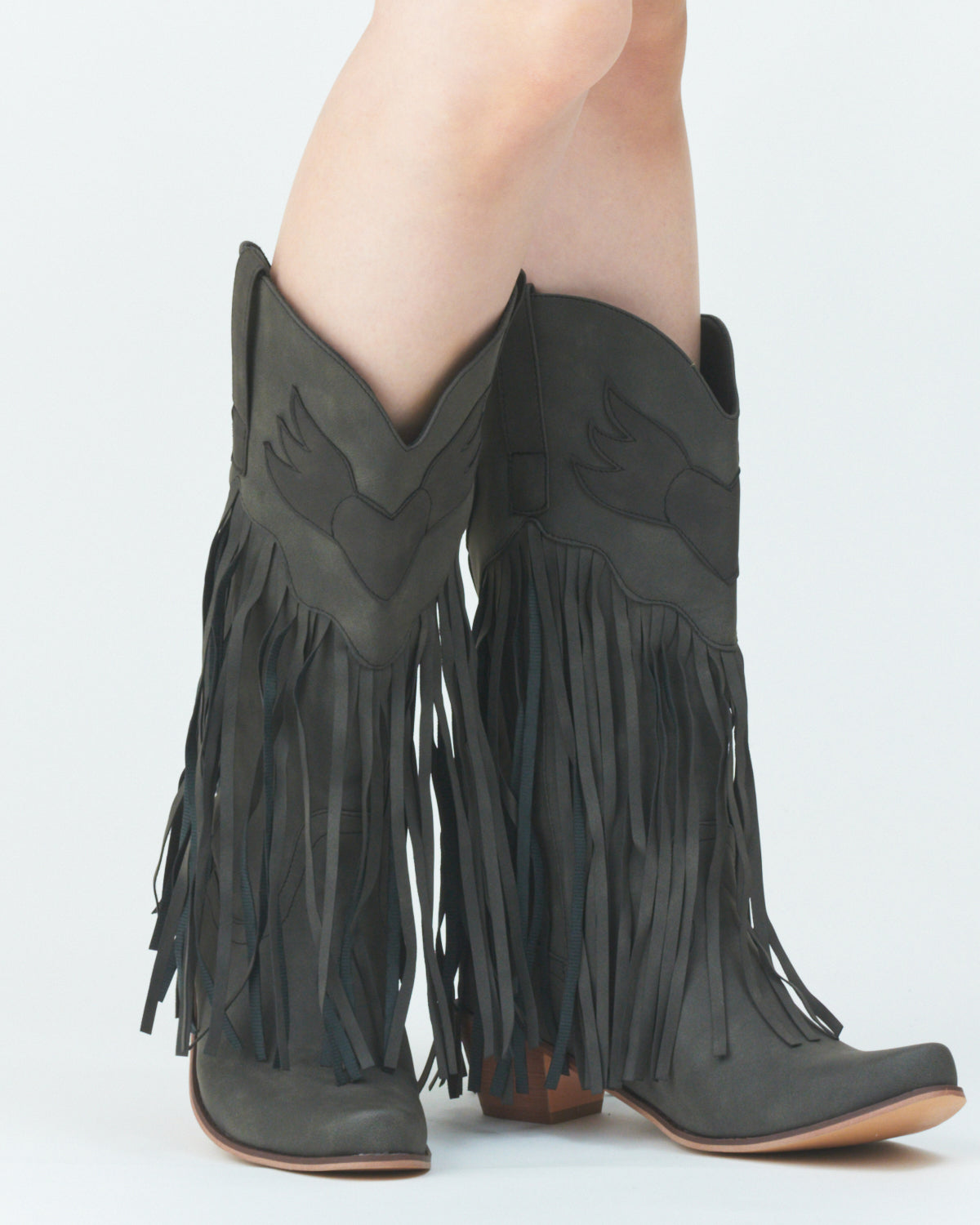 Fringe western boots