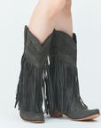 Fringe western boots