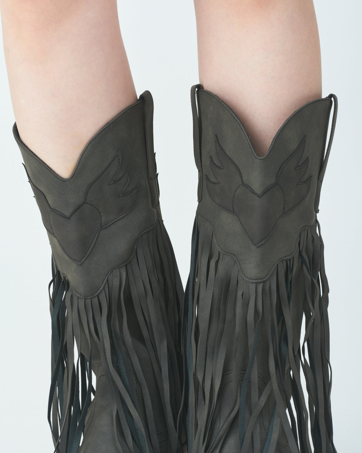 Fringe western boots