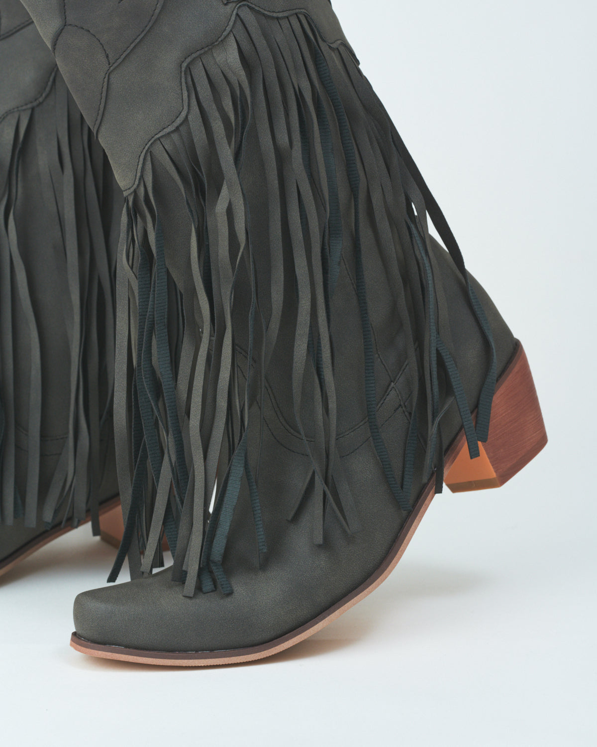 Fringe western boots