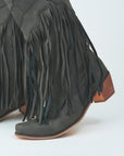 Fringe western boots