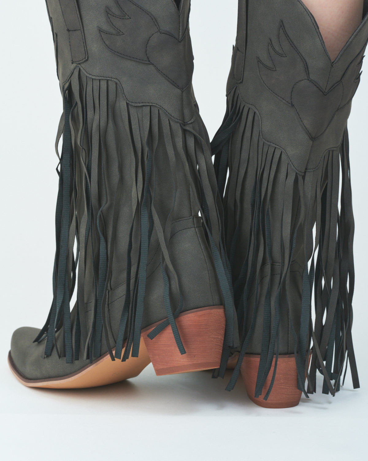 Fringe western boots