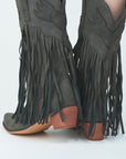 Fringe western boots