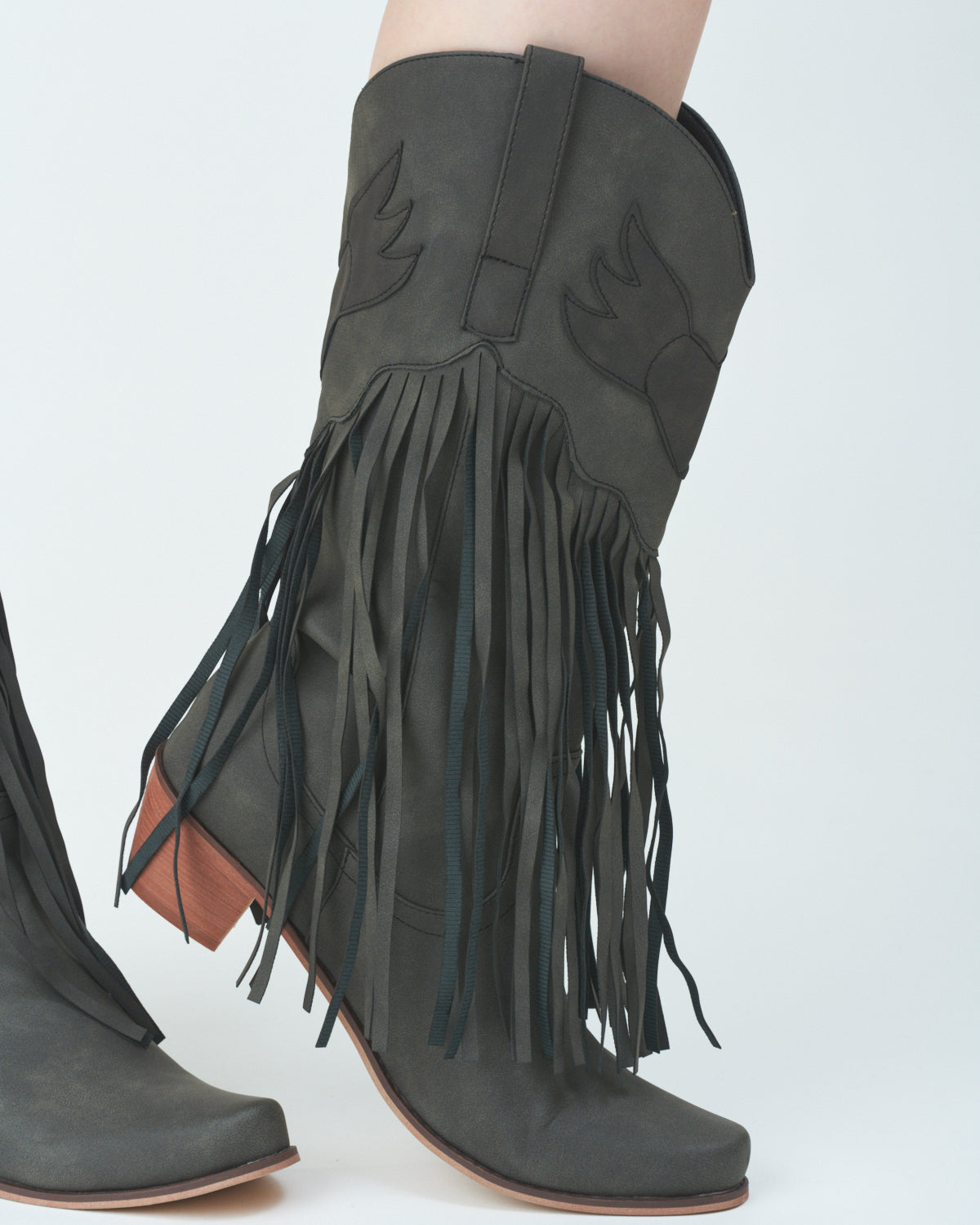 Fringe western boots