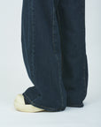 Volume wide denim pants