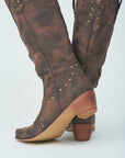 Pushpin western boots