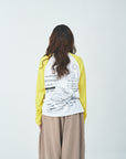 Yellow sleeves raglan T-shirts