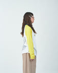 Yellow sleeves raglan T-shirts