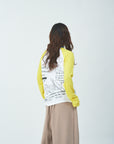 Yellow sleeves raglan T-shirts