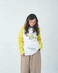 Yellow sleeves raglan T-shirts