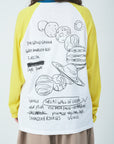 Yellow sleeves raglan T-shirts