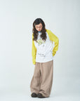 Yellow sleeves raglan T-shirts