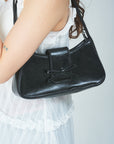 Front ribbon hand bag