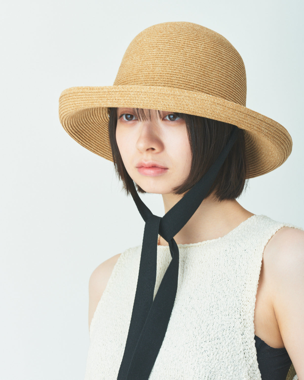 Ribbon straw hat