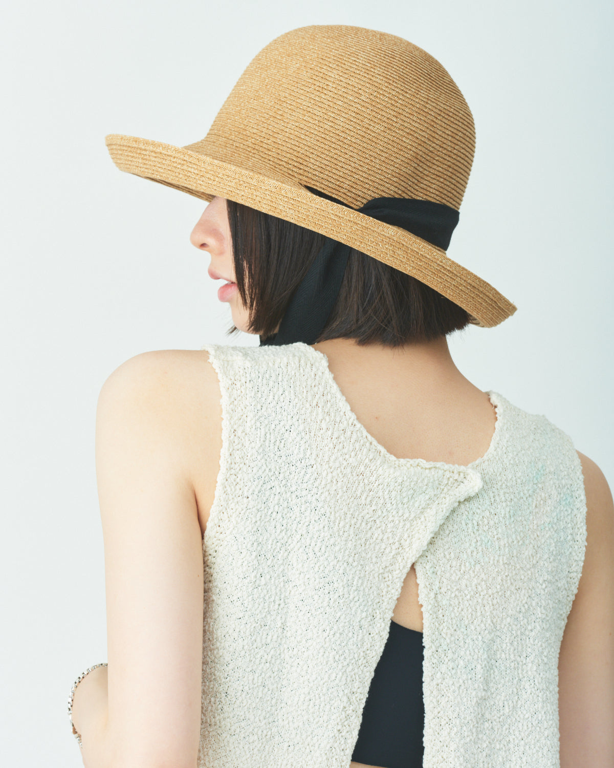 Ribbon straw hat