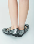 Metallic ballet shoes