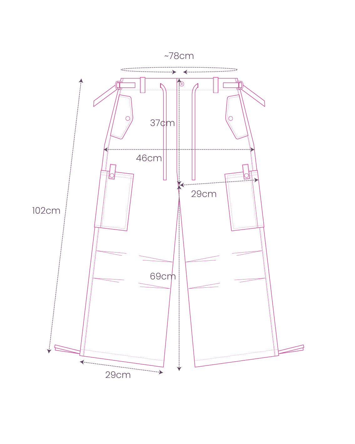 Nylon parachute cargo pants